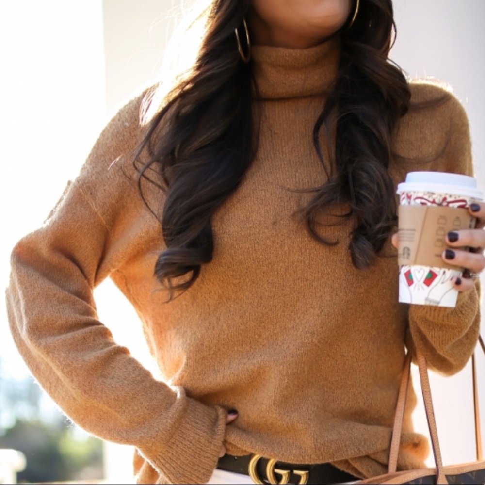 BP Boucle Turtleneck Tunic Sweater